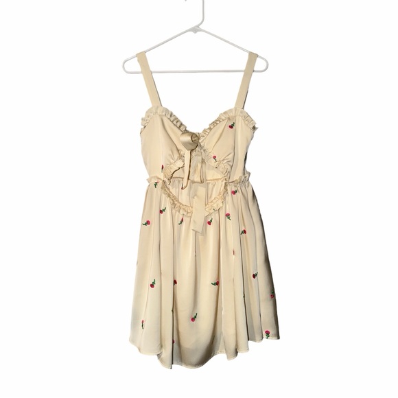 Majorelle Eden Mini Dress In Ivory and Pink Size S - Picture 2 of 6